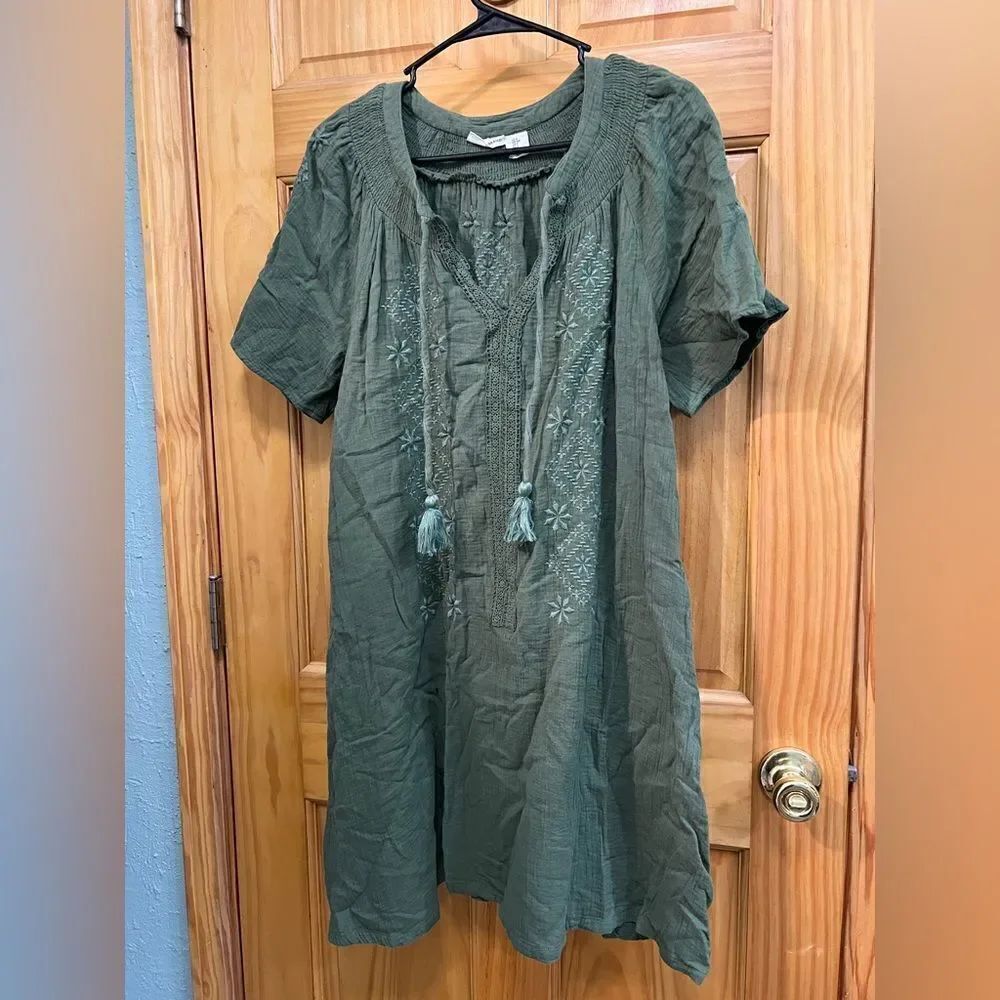 Lucky Brand size small army green dress